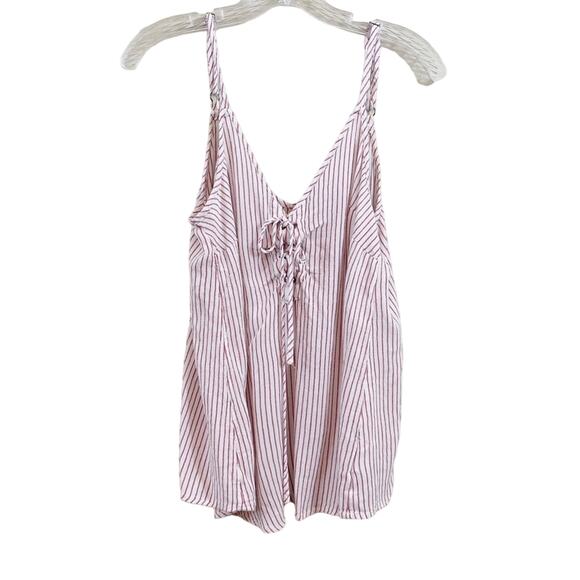 Torrid Sophie Red/White Striped Lace-Up Tank Top - Picture 4 of 10
